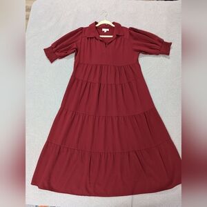 Umgee USA Tiered Collar Dress